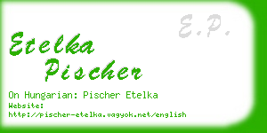 etelka pischer business card